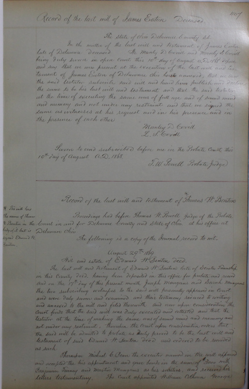 Delaware County Ohio Will Records Vol. 4 1859-1869 (p. 439)