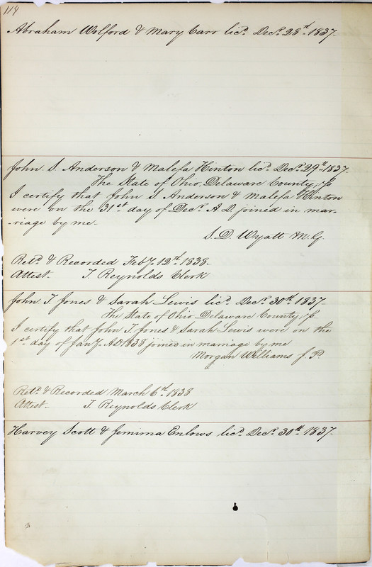 Marriage Records Vol.1 1835-1845 (p. 118)