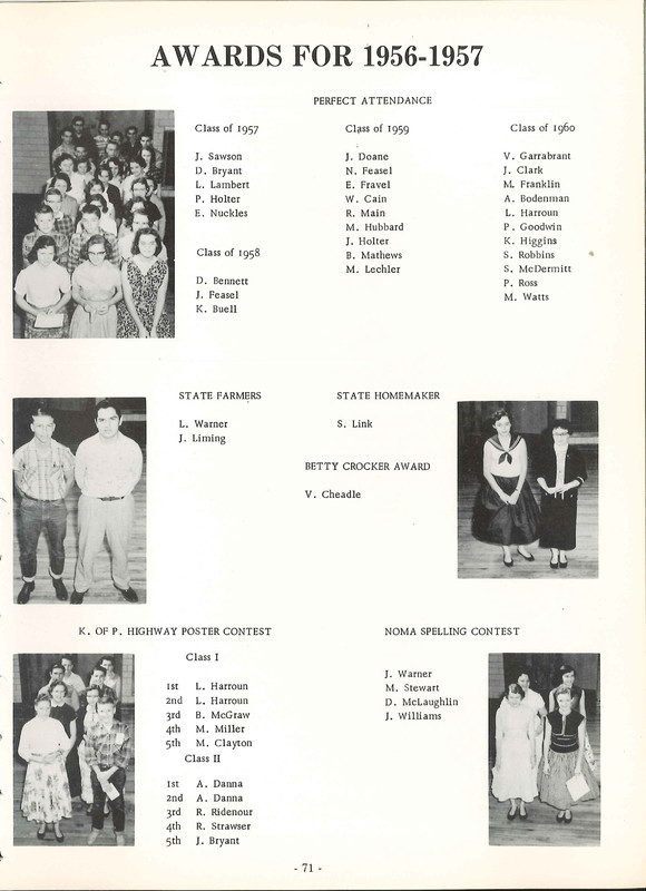 Big Walnut High School Yearbook. 1958: The Flame (74)