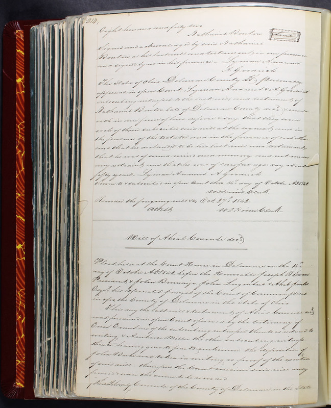 Delaware County Ohio Will Records Vol. 2 1835-1850 (p. 259)