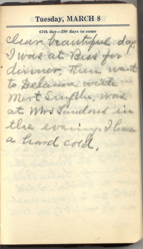 Roberta Hopkins' Diary 1927 (p. 73)