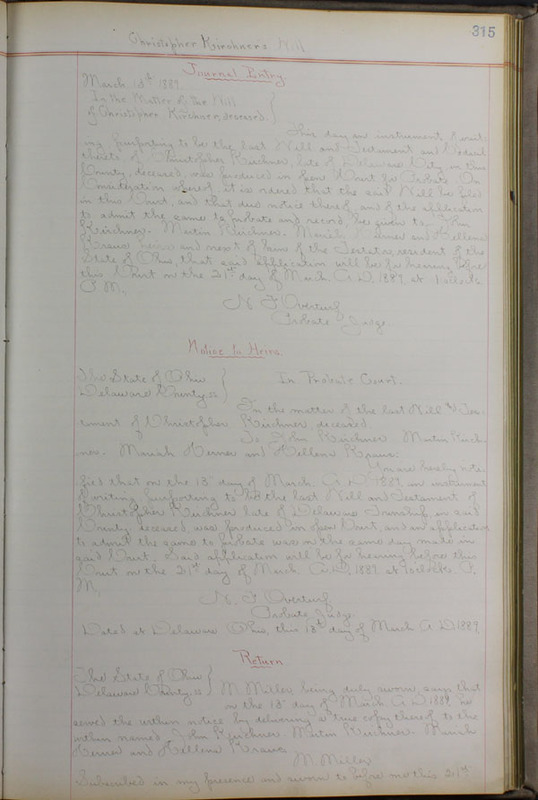 Delaware County Ohio Will Records Vol. 8 1887-1890 (p. 381)