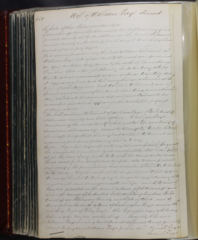 Delaware County Ohio Will Records Vol. 2 1835-1850 (p. 423)