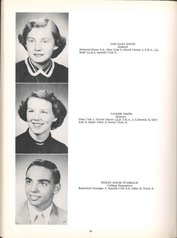 Big Walnut High School Yearbook. 1954: The Flame (p. 59)