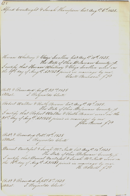 Marriage Records Vol.1 1835-1845 (p. 142)