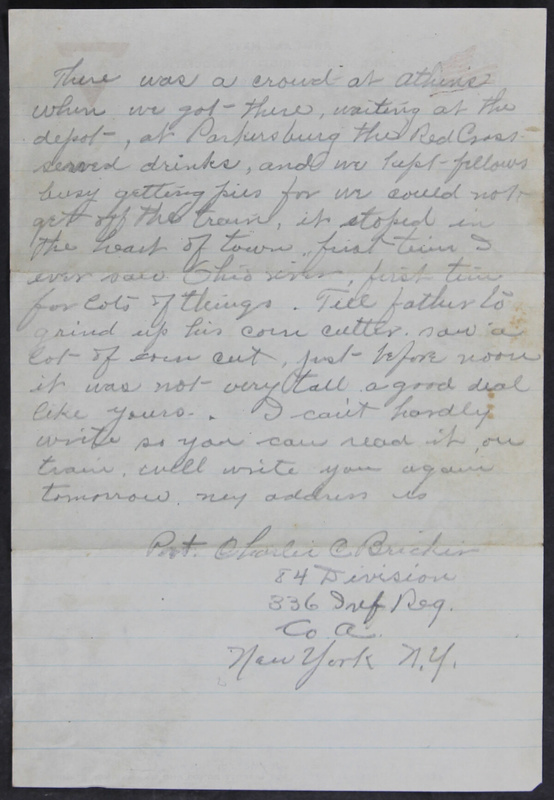 Charlie C. Bricker World War I Letters (p. 37)