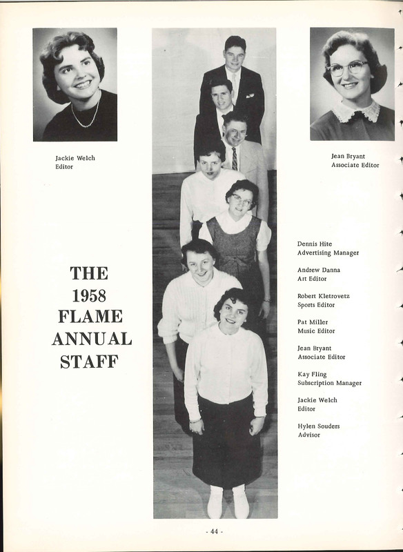 Big Walnut High School Yearbook. 1958: The Flame (47)