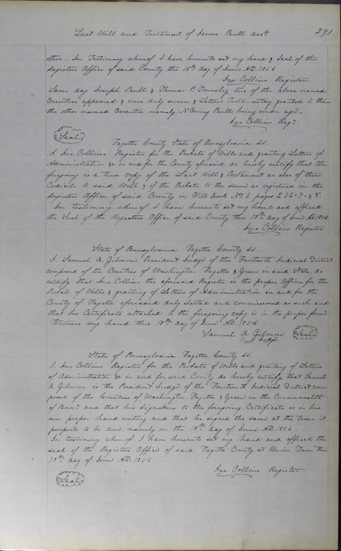 Delaware County Ohio Will Records Vol. 3 1850-1859 (p. 343)