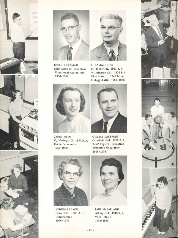 Big Walnut High School Yearbook. 1958: The Flame (13)