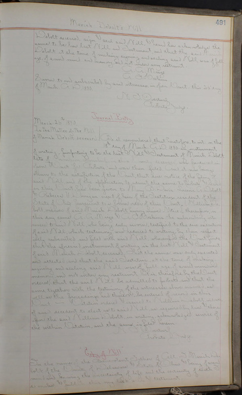 Delaware County Ohio Will Records Vol. 8 1887-1890 (p. 557)