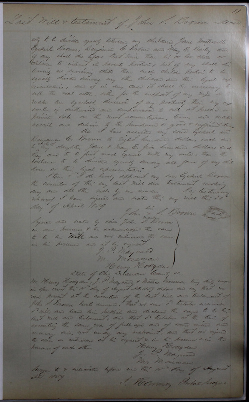 Delaware County Ohio Will Records Vol. 4 1859-1869 (p. 40)