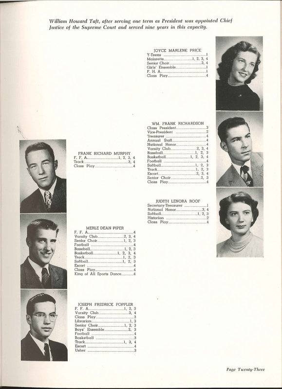 Big Walnut High School Yearbook. 1953: The Flame (p. 22)