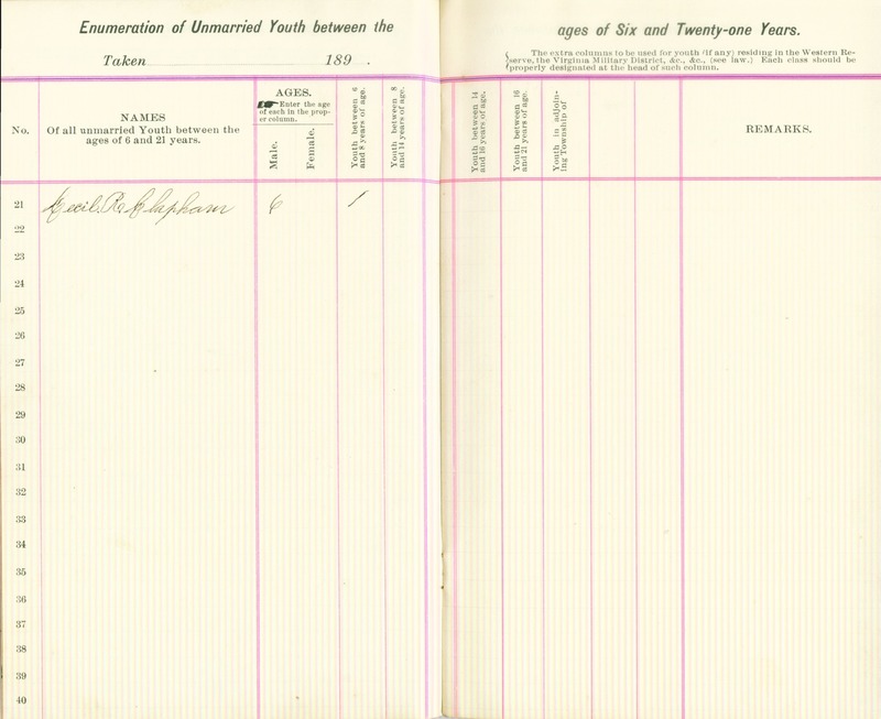 Harlem Township Enumeration of Youth Sub-District 2, July 23, 1895 (5)