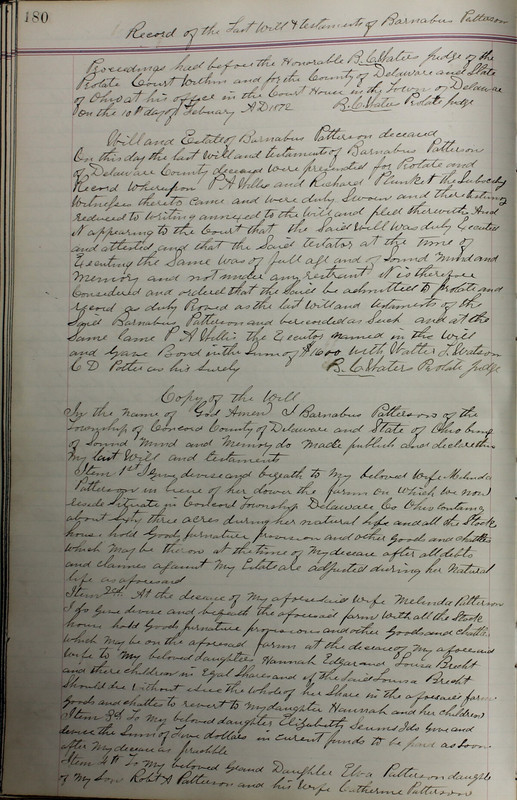 Delaware County Ohio Will Records Vol. 5 1869-1876 (p. 213)