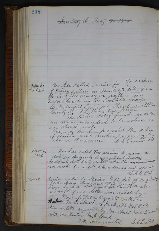 Sessional Records of the 1st Presbyterian Church of Trenton Delaware County Ohio 1873-1937 (p. 226)