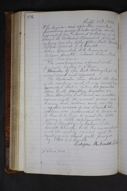 Sessional Records of the 1st Presbyterian Church of Trenton Delaware County Ohio 1873-1937 (p. 263)