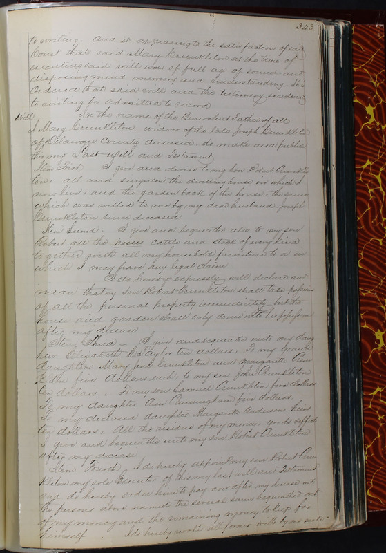 Delaware County Ohio Will Records Vol. 2 1835-1850 (p. 386)