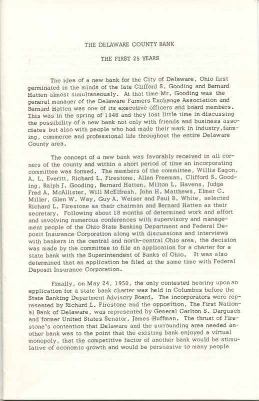 Delaware County Bank 1950-1975 (p. 2)