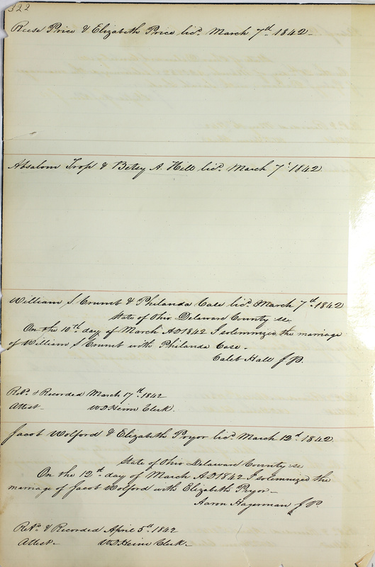 Marriage Records Vol.1 1835-1845 (p. 326)