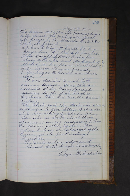 Sessional Records of the 1st Presbyterian Church of Trenton Delaware County Ohio 1873-1937 (p. 247)