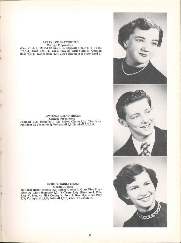 Big Walnut High School Yearbook. 1954: The Flame (p. 58)