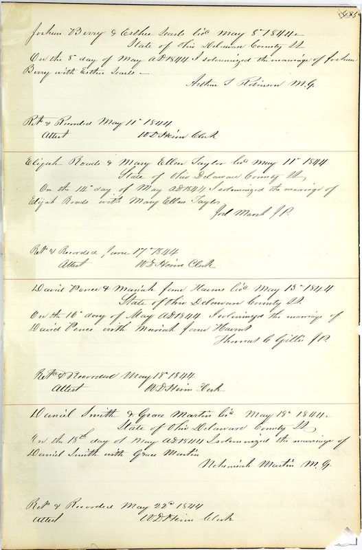 Marriage Records Vol.1 1835-1845 (p. 439)