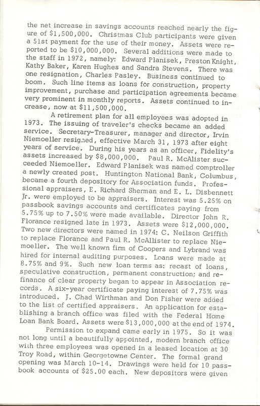 Fidelity Federal Savings and Loan Association 100 Years (p. 19)