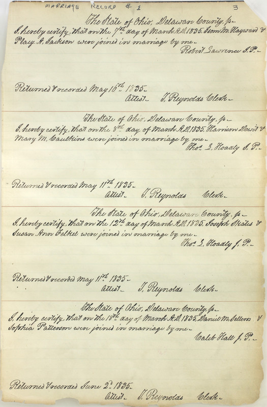 Marriage Records Vol.1 1835-1845 (p. 7)