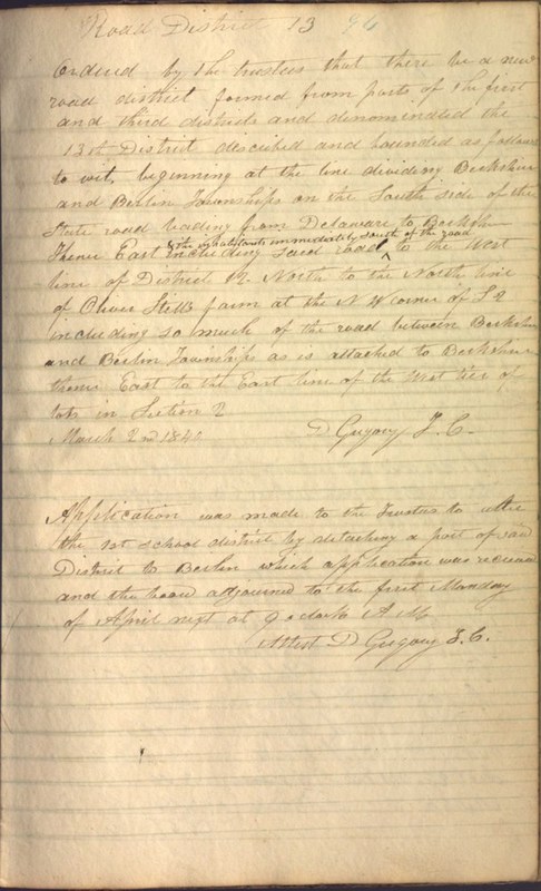 Record Book of Berkshire Township No. 2 1807-1843 (p. 107)