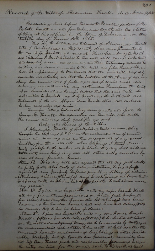 Delaware County Ohio Will Records Vol. 4 1859-1869 (p. 233)