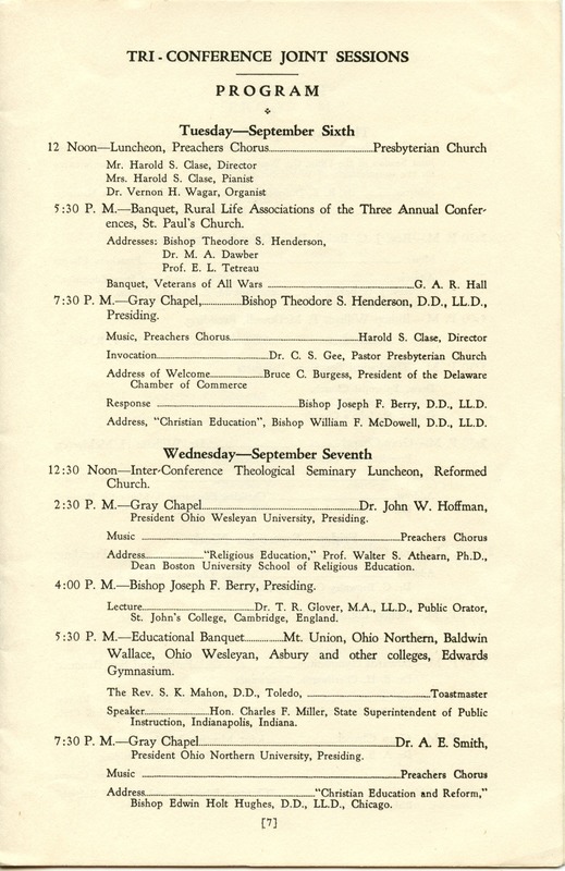 Tri-Conference Program (p. 9)