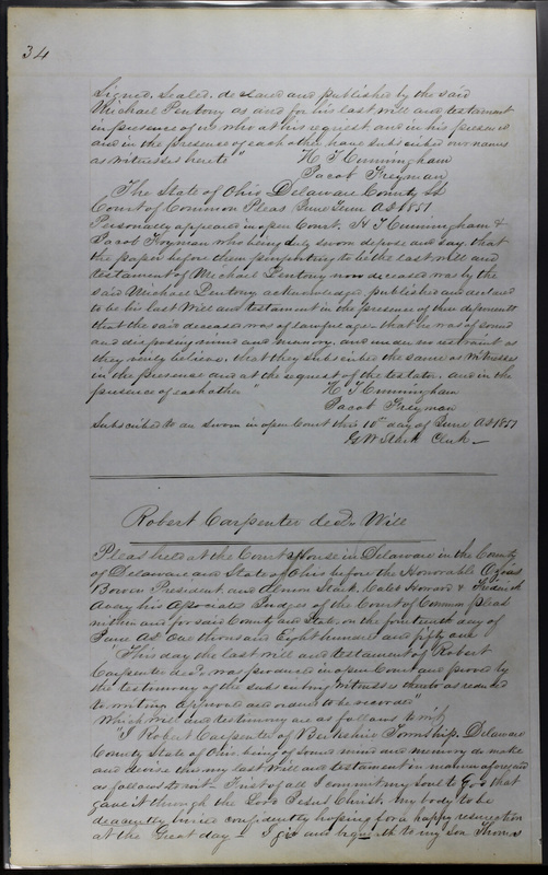 Delaware County Ohio Will Records Vol. 3 1850-1859 (p. 86)