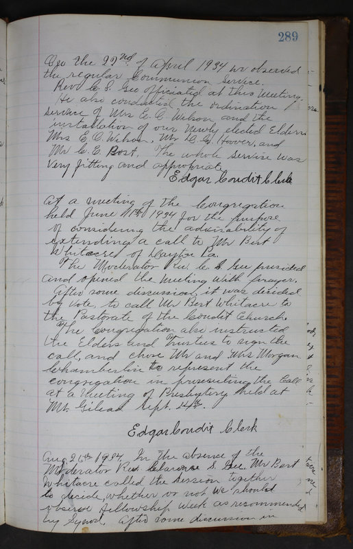 Sessional Records of the 1st Presbyterian Church of Trenton Delaware County Ohio 1873-1937 (p. 276)