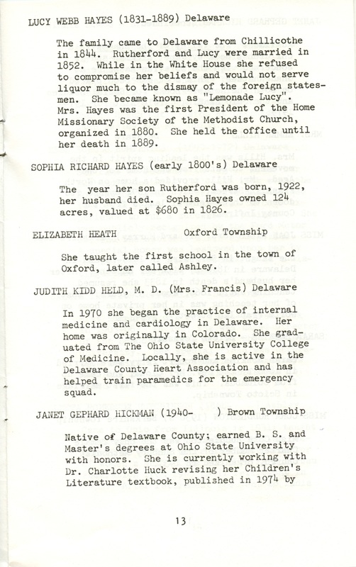 Some Delaware County Women Past and Present (p. 18)