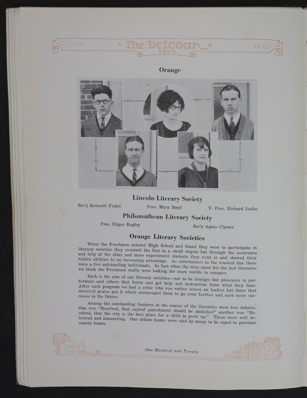 The Delcoan 1925. The annual yearbook of the twelve centralized schools of Delaware County (p. 124)