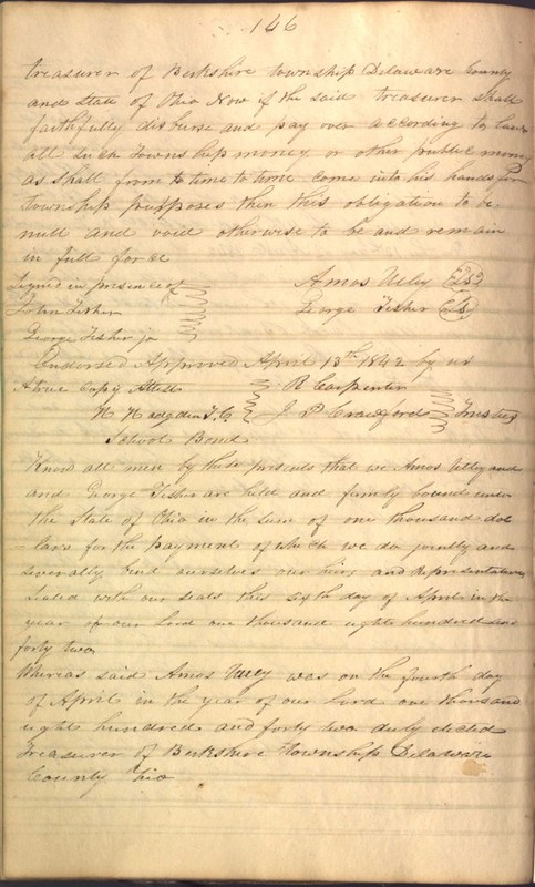 Record Book of Berkshire Township No. 2 1807-1843 (p. 160)