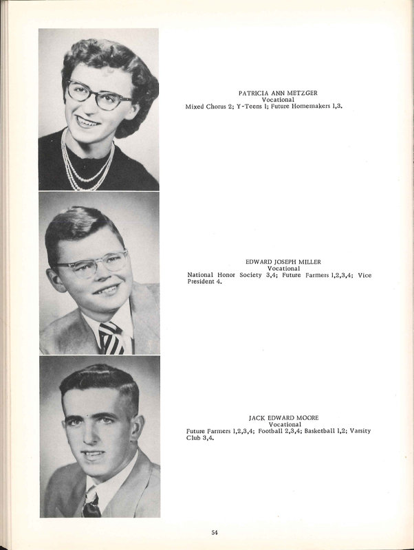 Big Walnut High School Yearbook. 1954: The Flame (p. 55)