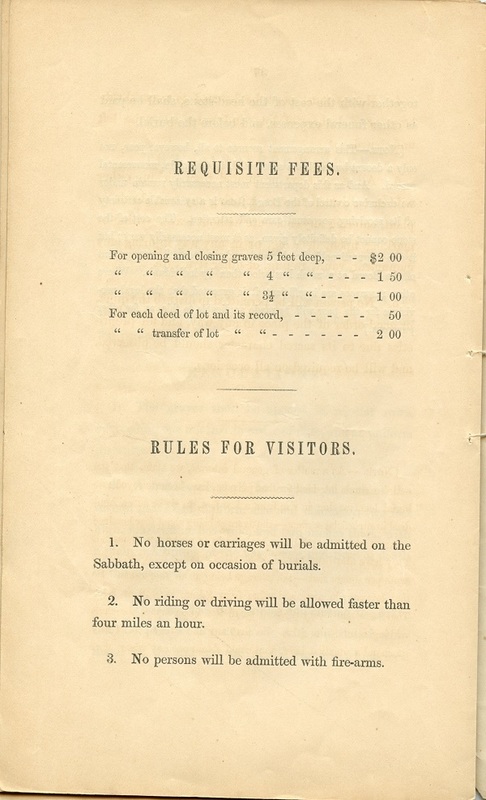 Rules and Regulations and Articles of Association of Oak Grove Cemetery (p. 41)