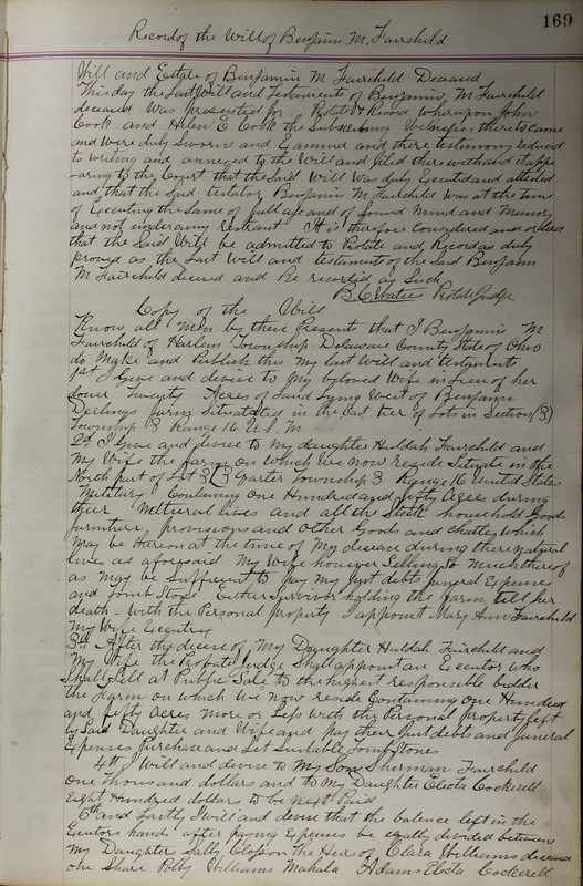 Delaware County Ohio Will Records Vol. 5 1869-1876 (p. 202)