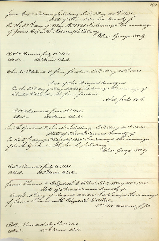 Marriage Records Vol.1 1835-1845 (p. 285)