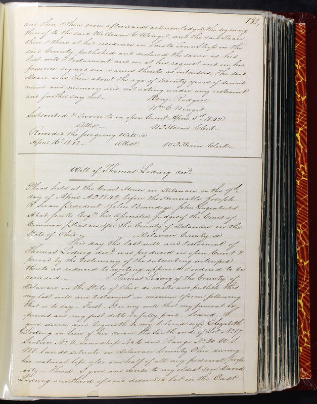 Delaware County Ohio Will Records Vol. 2 1835-1850 (p. 226)