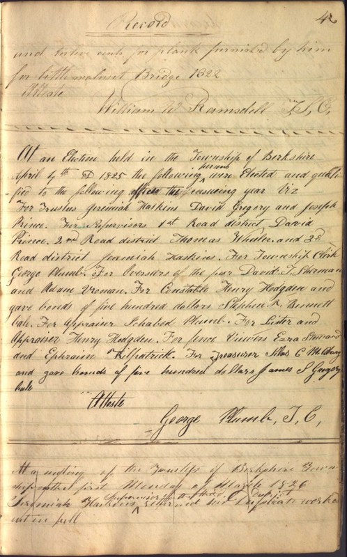 Record Book of Berkshire Township No. 2 1807-1843 (p. 17)