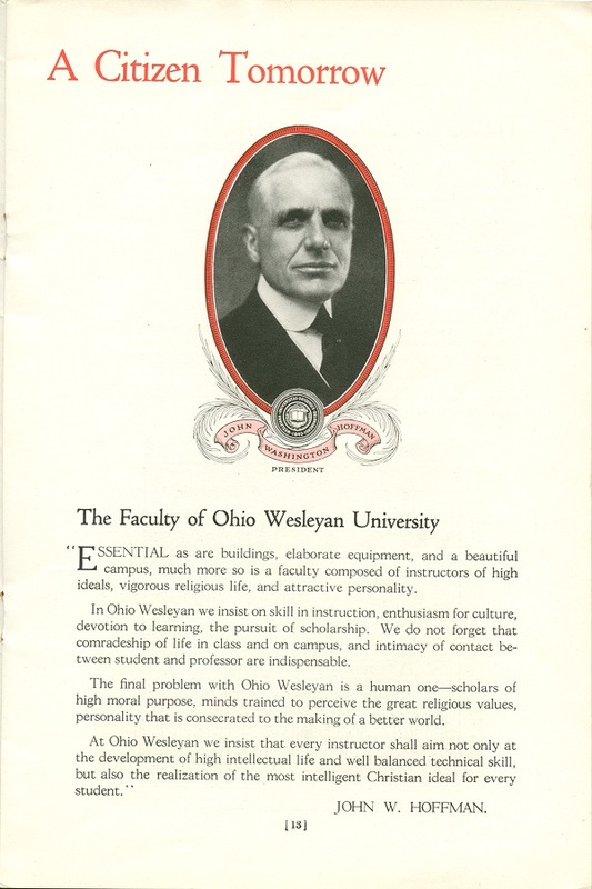 Ohio Wesleyan University: A Fountain of Good in the World (p. 17)