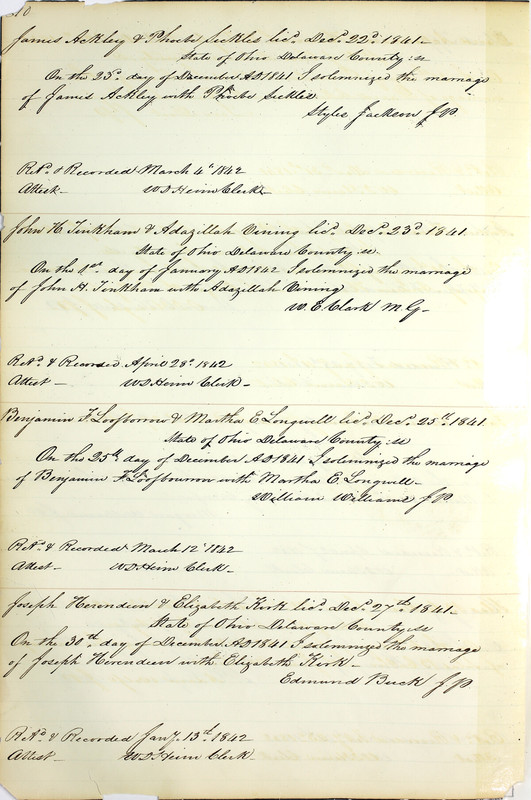 Marriage Records Vol.1 1835-1845 (p. 314)