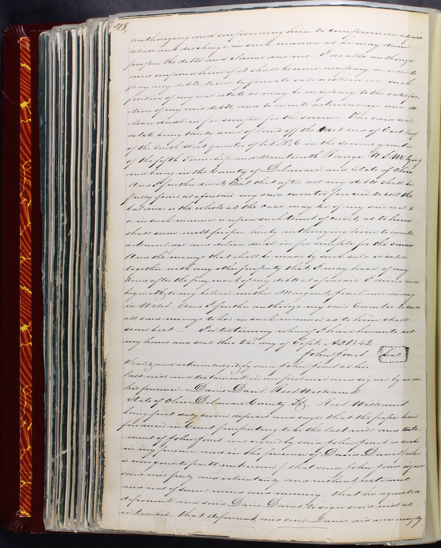 Delaware County Ohio Will Records Vol. 2 1835-1850 (p. 263)