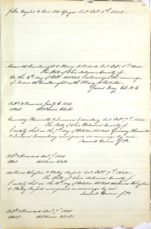 Marriage Records Vol.1 1835-1845 (p. 245)