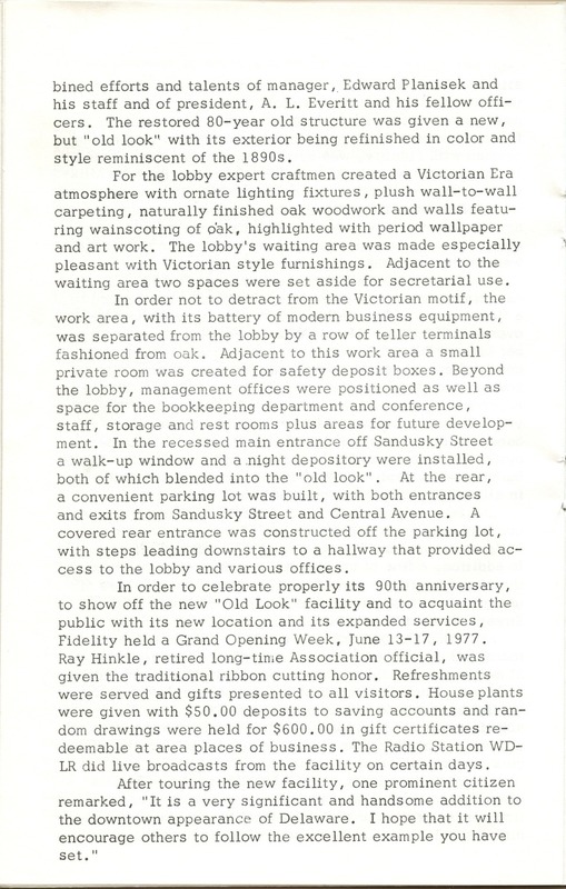 Fidelity Federal Savings and Loan Association 100 Years (p. 21)