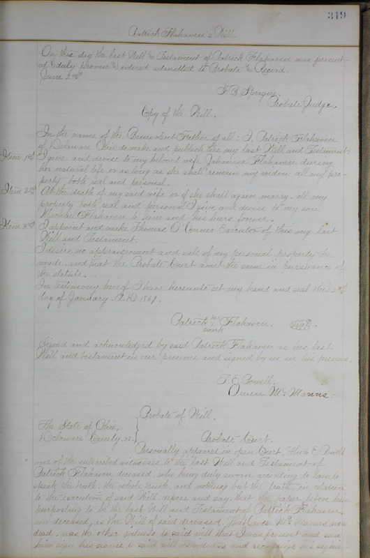 Delaware County Ohio Will Records Vol. 6 1876-1883 (p. 374)