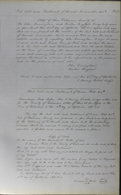 Delaware County Ohio Will Records Vol. 3 1850-1859 (p. 359)