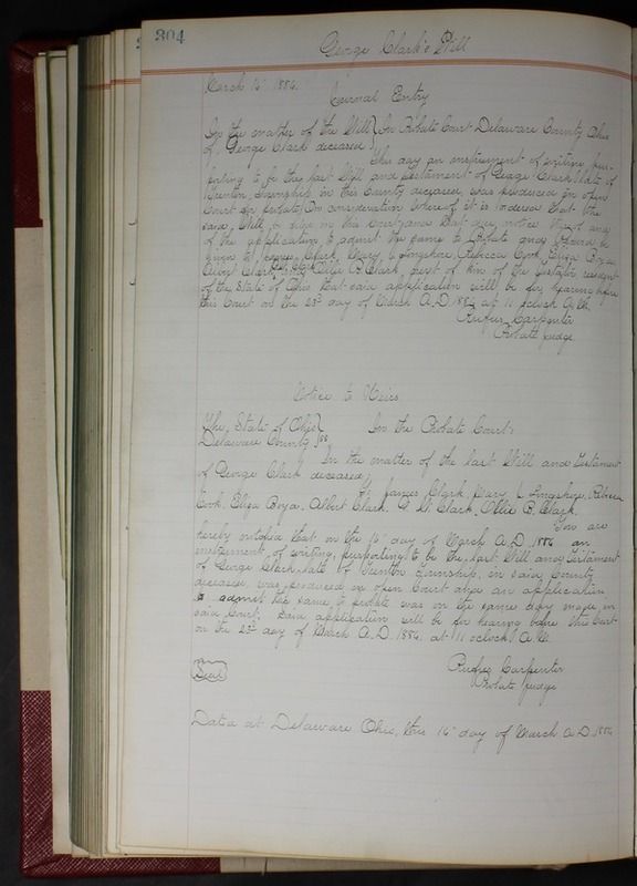 Delaware County Ohio Will Records Vol. 7 1883-1887 (p. 364)